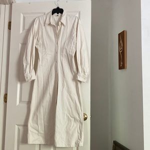 Uniqlo Off White Denim Dress